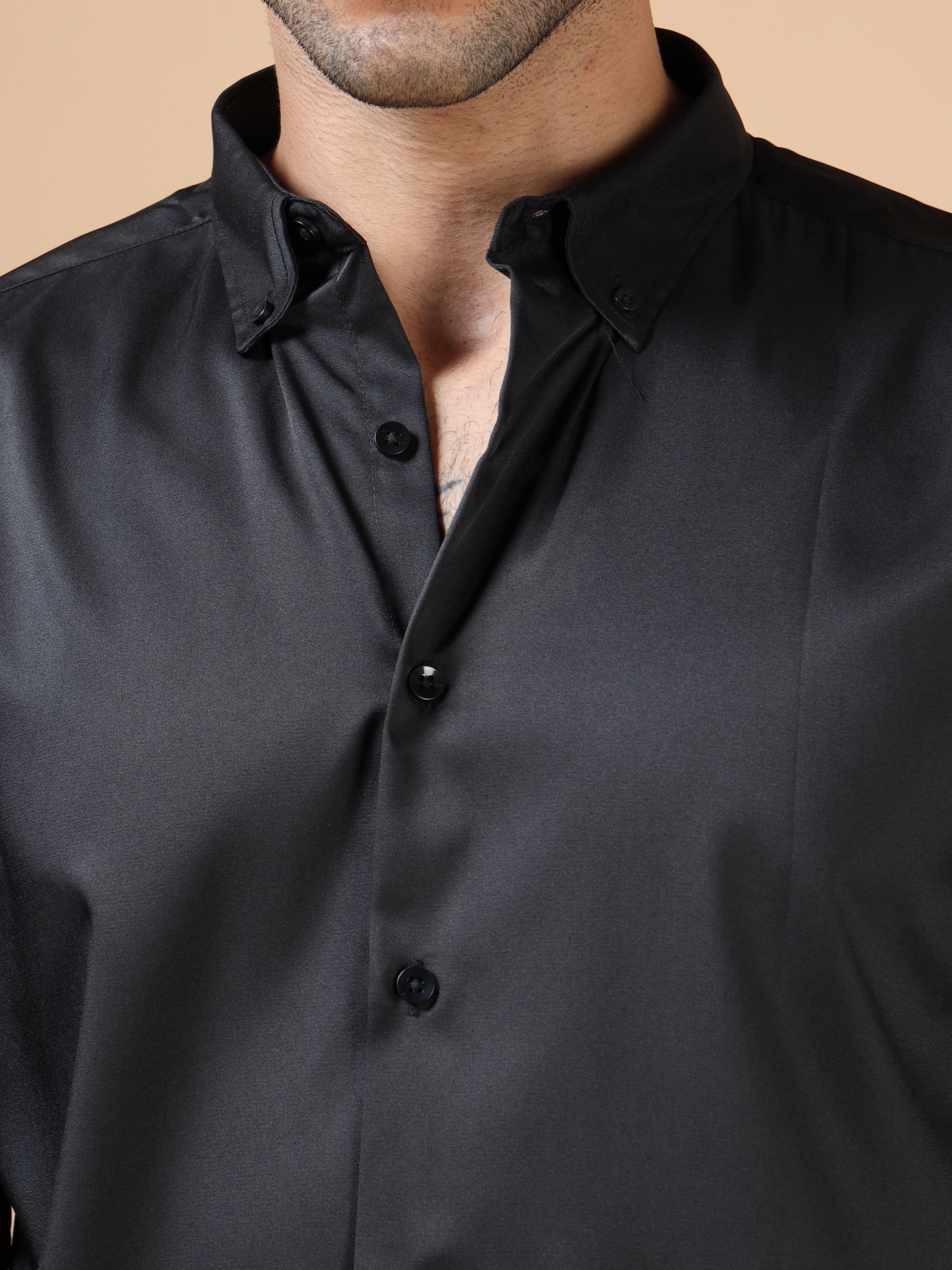 Black Satin Shirt